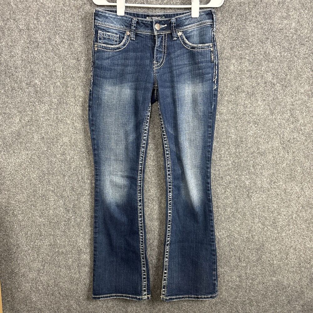 Silver Suki Bootcut Jeans Womens Size 28 Blue Distressed
